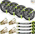4 Pack Car Tie Down Straps for Trailers by IBITION