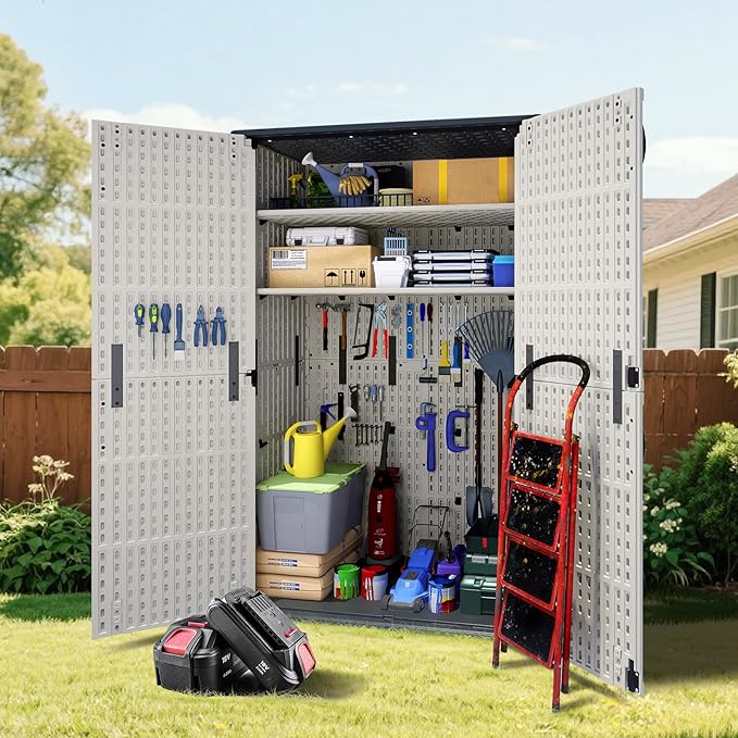 Greesum Outdoor Storage Shed Without Divider, 45 cu.ft Outdoor Waterproof - Image 2