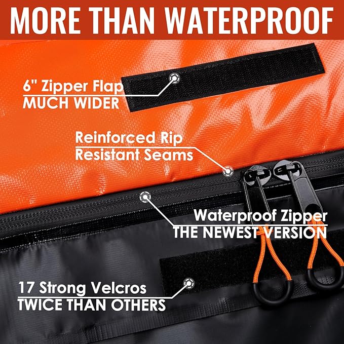 Car Rooftop Cargo Carrier Bag, 20 Cubic Feet Waterproof Heavy Duty 840D Car - Image 4