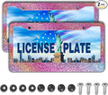 License Plate Frame Multicolor License Plate Holder Shining Rainbow Gradient by Unknown