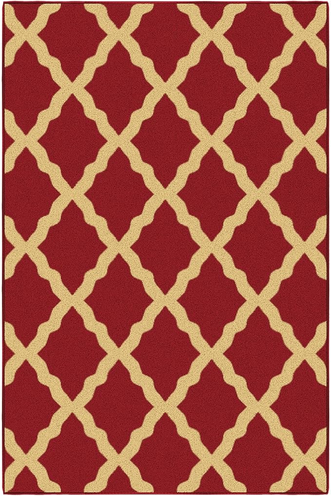 Ottomanson 3'3" x 5' Rugs for Living Room Trellis Area Rug for Bedroom - Image 6
