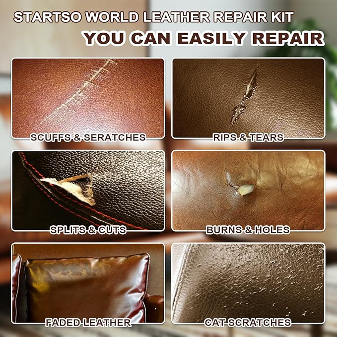 STARTSO WORLD Brown Leather & Vinyl Repair Kit - Image 5
