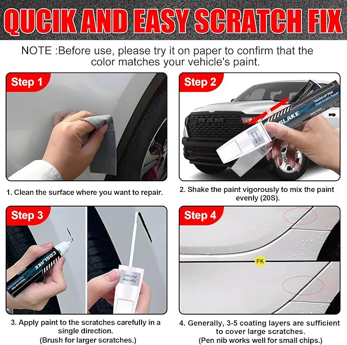 Car Touch Up Paint) for Dodge Ram, Car Paint Scratch Repair Kit, Quick & Easy - Image 5