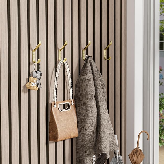 Coat Hooks Wall Mount for Hanging: 20LB Sturdy Hanger for Backpack, for Closet - Image 5