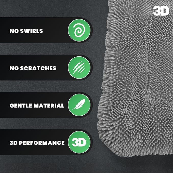 3D Hydro-FIL XL | Professional Grade Microfiber Towel | Extra Large 20” x 31.5” - Image 3