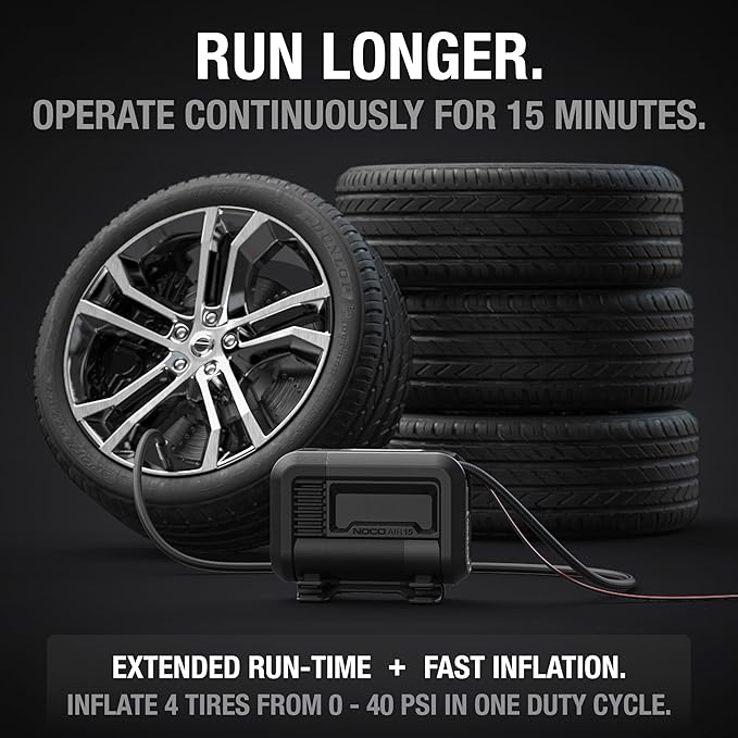 NOCO AIR15: UltraFast 15A Tire Inflator - 12V Portable Air Compressor Pump - Image 4