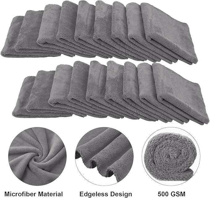 Shimeyao 30 Pcs Edgeless Microfiber Plush Towels - Image 3