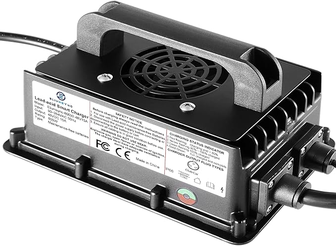 800W Lead Acid Battery Charger 48 Volt 15 AMP 3-Pin Original Gray One-Piece - Image 7