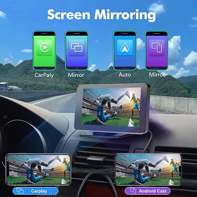 【Hieha】 2025 Wireless Portable Carplay and Android Auto, Carplay Screen - Image 3