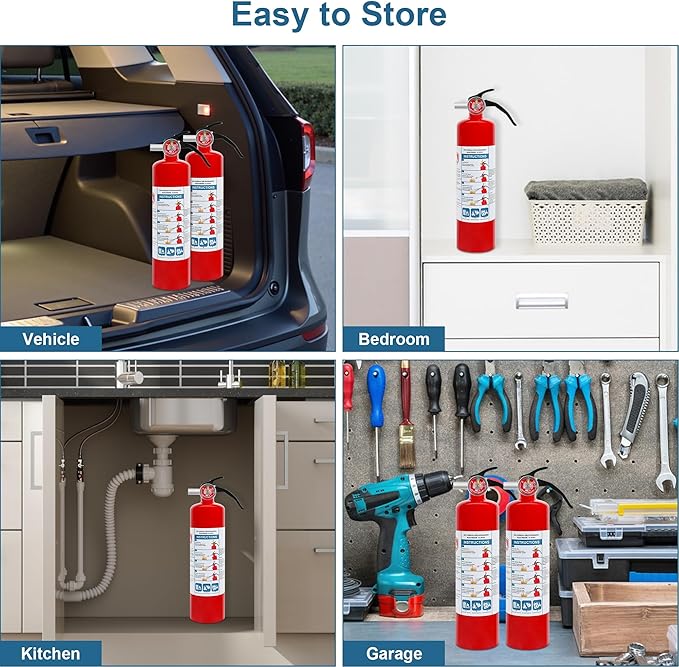 6 Pack Dry Chemical 2.5 lb ABC Fire Extinguishers, Boat Use, 1A:10B:C Rating - Image 6