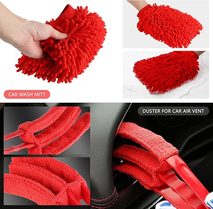 DNA MOTORING 25pcs Car Detailing Brush Set, Car Detailing Kit, Interior Kit - Image 6