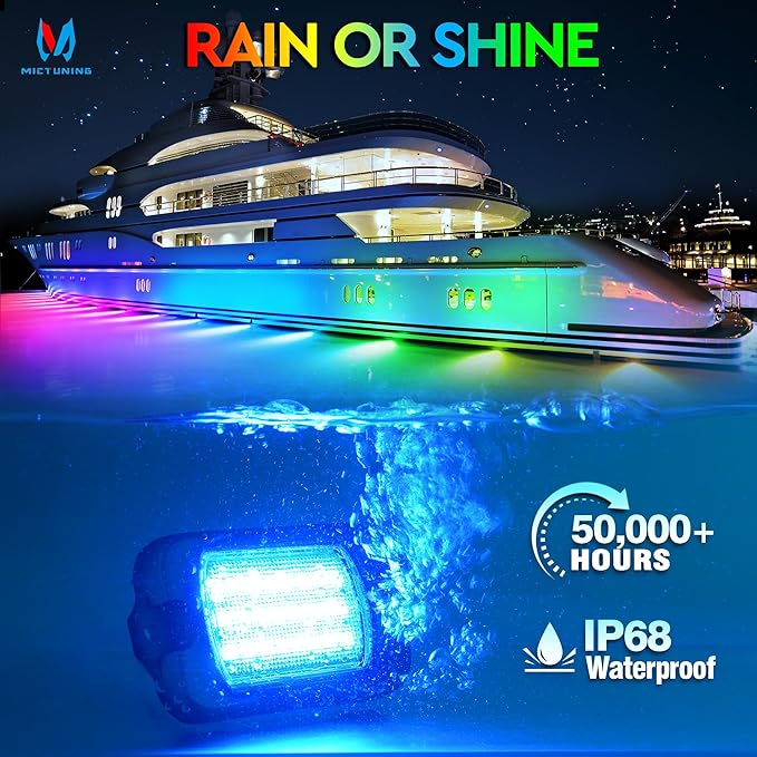 MICTUNING 2025 1000% Bright Q1 MAX RGB+IC Rock Lights, 12 Pods Chasing - Image 6