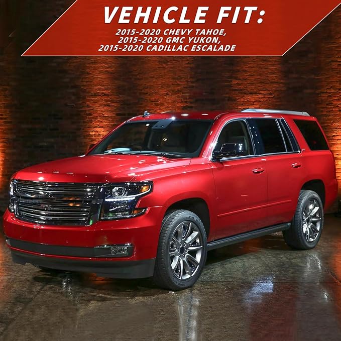 in Channel Rain Guards Fit for 2015-2020 Chevy Tahoe/GMC Yukon/Cadillac Escalade - Image 2