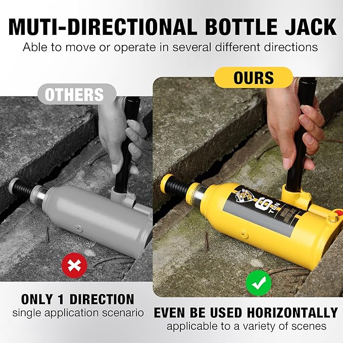 YELLOW JACKET 6 Ton Muti-Directional Welded Bottle Jack - Image 3