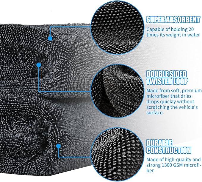 belhope 2 Pack Microfiber Towels - Image 3