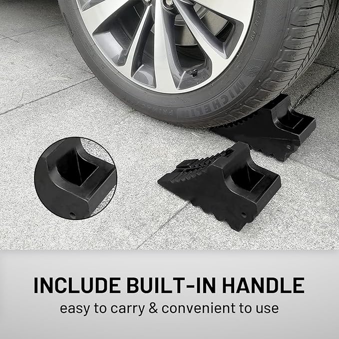 ROBLOCK Solid Rubber Wheel Chocks Heavy Duty Trailer Chock, G.V.W. Up to 8T - Image 5