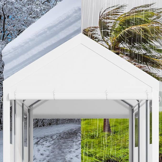 Walsunny Carport, 12x20ft Heavy Duty Carport Canopy - Image 6