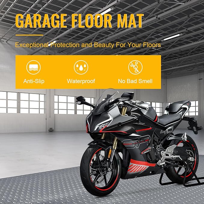 4x6 FT Garage Floor Mat, 2 Rolls 2.8mm Thickened Flooring Roll 48 sqft Diamond - Image 4