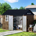10X8FT Outdoor Steel Storage Shed by MISTMO