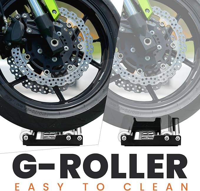GRAND PITSTOP Motorcycle Roller Wheel Cleaning Stand - Image 2