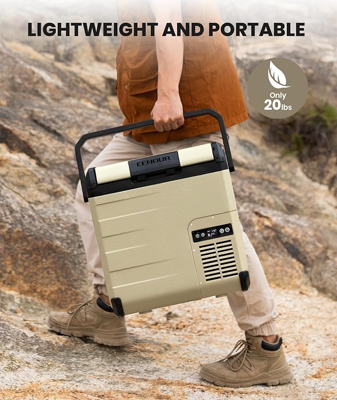 EENOUR D18 12 Volt Car Refrigerator, Portable Freezer 19Qt/18L Battery & Solar - Image 7