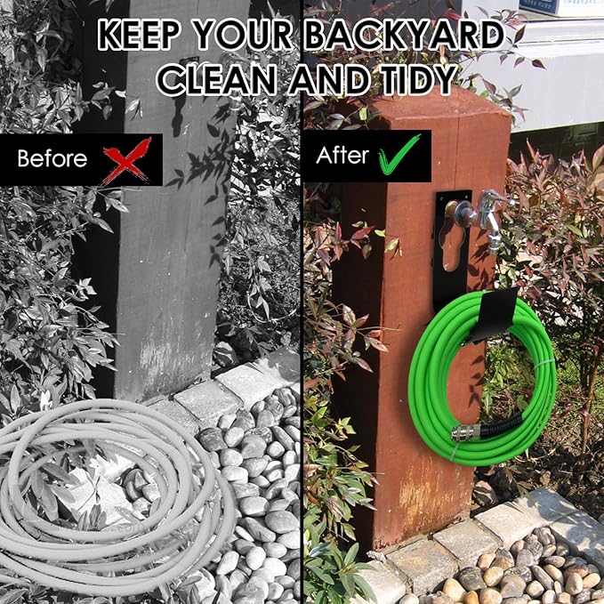 3Pcs Garden Hose Hanger Hook Carbon Steel Expandable Hose Holder Rack Wall - Image 6