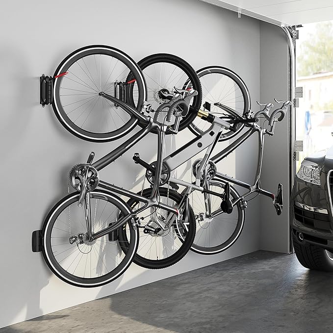 monTEK Swivel Bike Wall Mount – 2 Pack Garage Bike Hanger & Space-Saving - Image 7