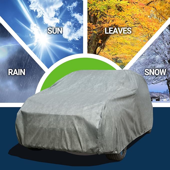All Weather Waterproof SUV Car Cover, 7-Layer Non-Woven Cotton SUV Covers - Image 5