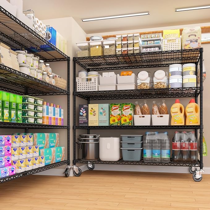 PrimeZone 3 Packs 55.5" W x 24" D x 80" H Heavy Duty Wire Storage Shelves - Image 9
