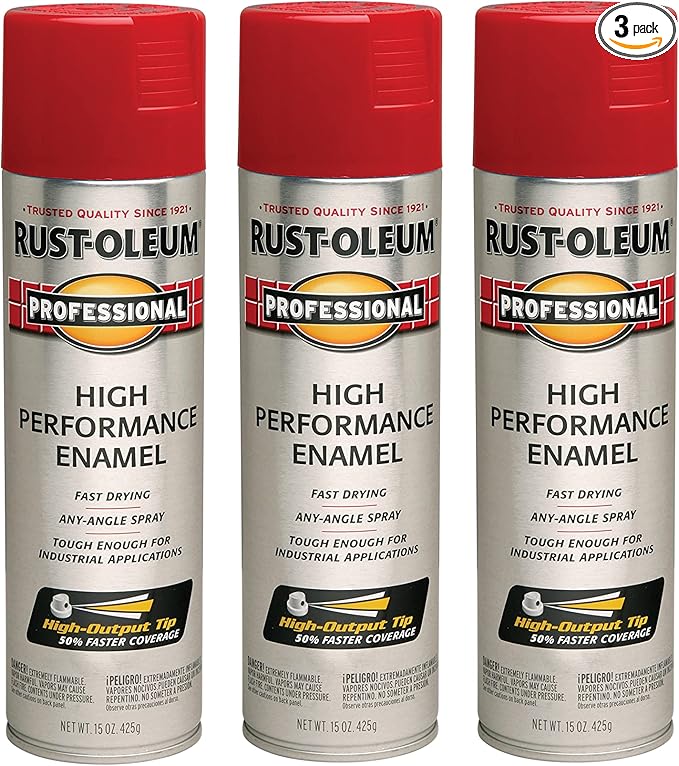 Rust-Oleum 7564838-3PK Professional High Performance Enamel Spray Paint by Rust-Oleum
