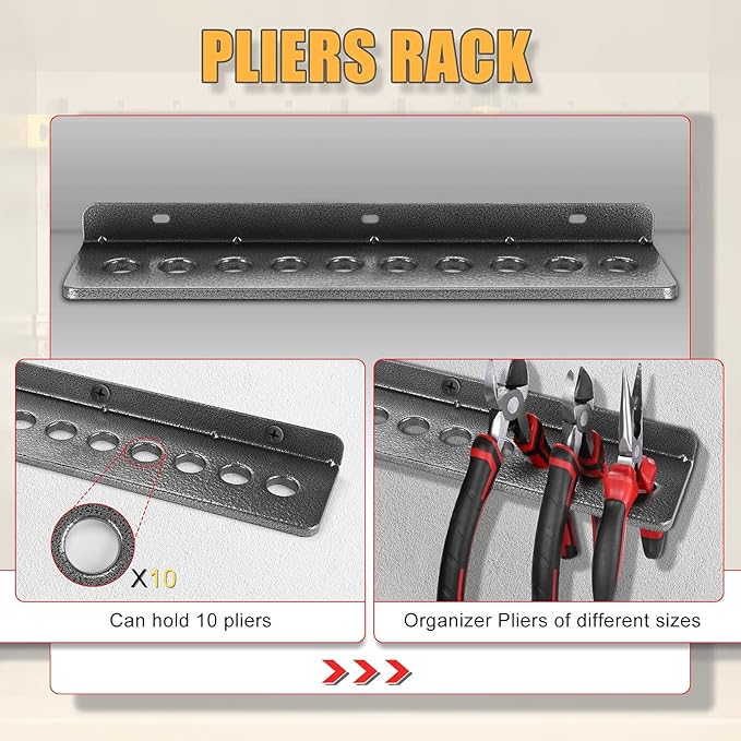 Screwdriver Organizer，Metal Screwdriver Organizers, Hammer Rack，Pliers Organizer - Image 4