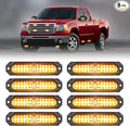 HLauto 1200T Emergency Strobe Grille Lights: 8pcs 12 LED Sync Feature Safety by HLauto