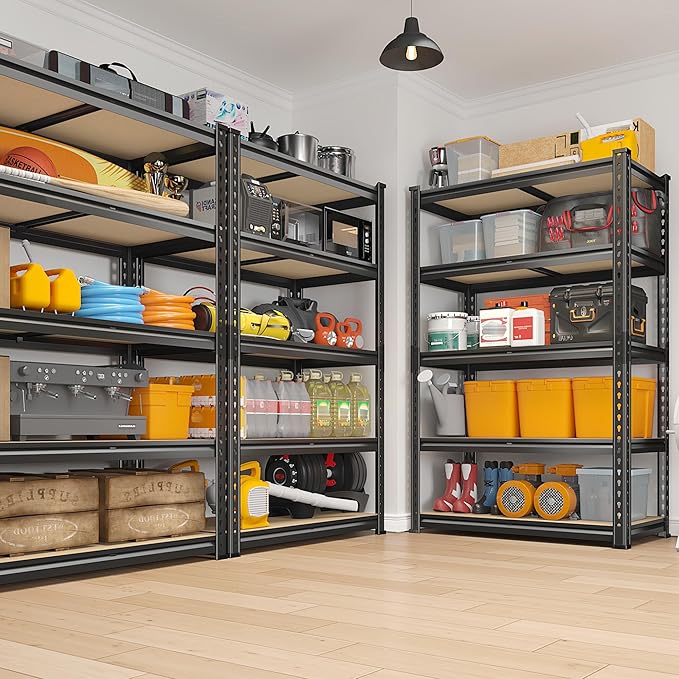 REIBII 2020LBS Storage Shelves 5 Tier Garage Shelving Heavy Duty Adjustable - Image 2