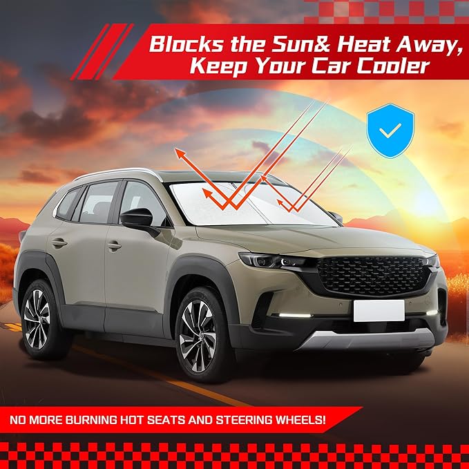 ARISMOTOR Windshield Sun Shade for Mazda CX-50 2023-2025 2026, Custom Fit - Image 7