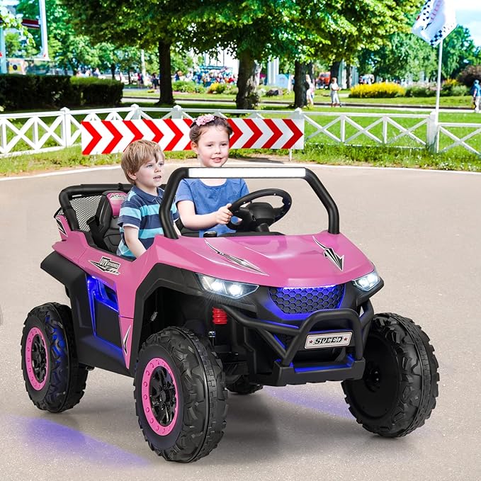 Costzon 2-Seater Ride on Car for Kids, 12V Kid' Electric Vehicles w/Remote - Image 9