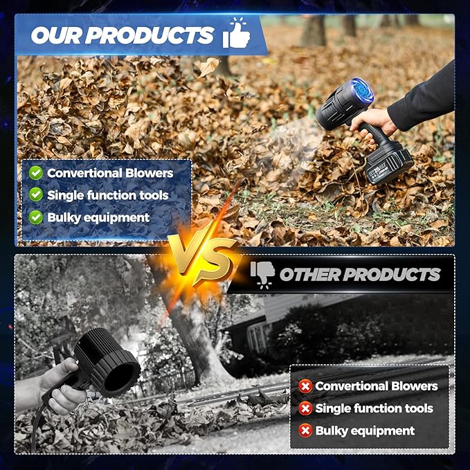 Saker Cordless Leaf Blower Portable Dust Cleaner Handheld Lightweight Blowers - Image 5