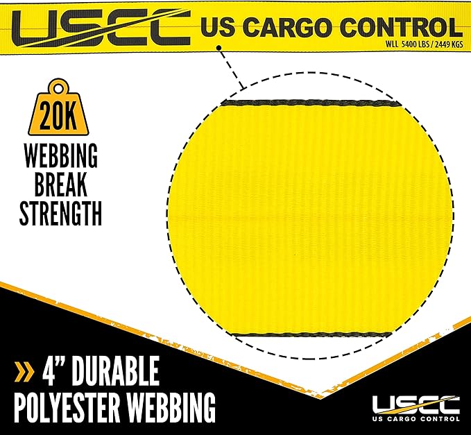 US Cargo Control Heavy Duty Yellow Fixed End - Image 6