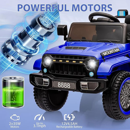 12V Kids Ride on Truck Car, 4 Wheeler Electric Vehicles - Image 2
