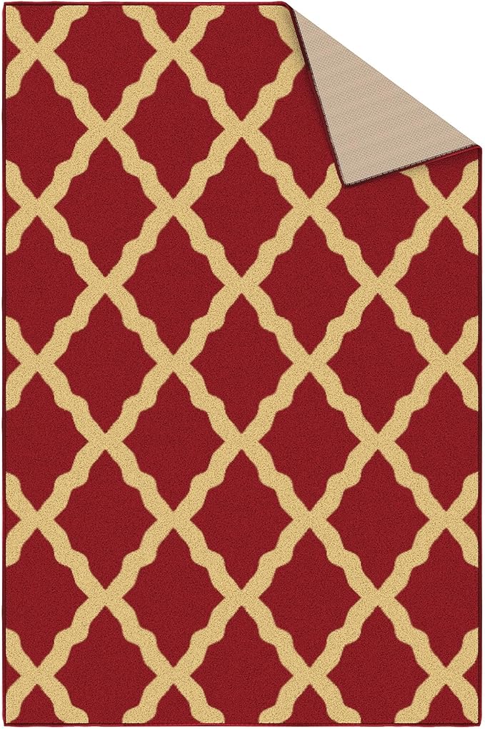 Ottomanson 3'3" x 5' Rugs for Living Room Trellis Area Rug for Bedroom - Image 7