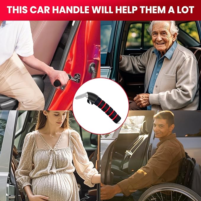 2Pack Car Door Handle for Elderly Car Handle Assist Support Multifunction - Image 7