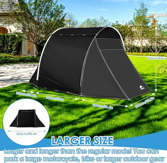 11.5'*6.9'*5.4' Bike Storage Shed Tent, Outdoor Portable Bike Storage, 210D - Image 5