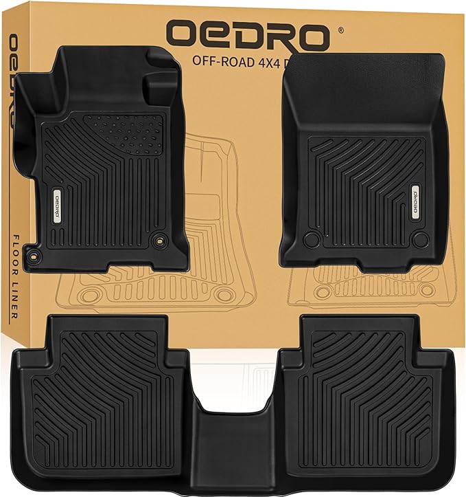 OEDRO Floor Mats Fit for Honda Accord Sedan 2017-2013, TPE All Weather Accord by OEDRO