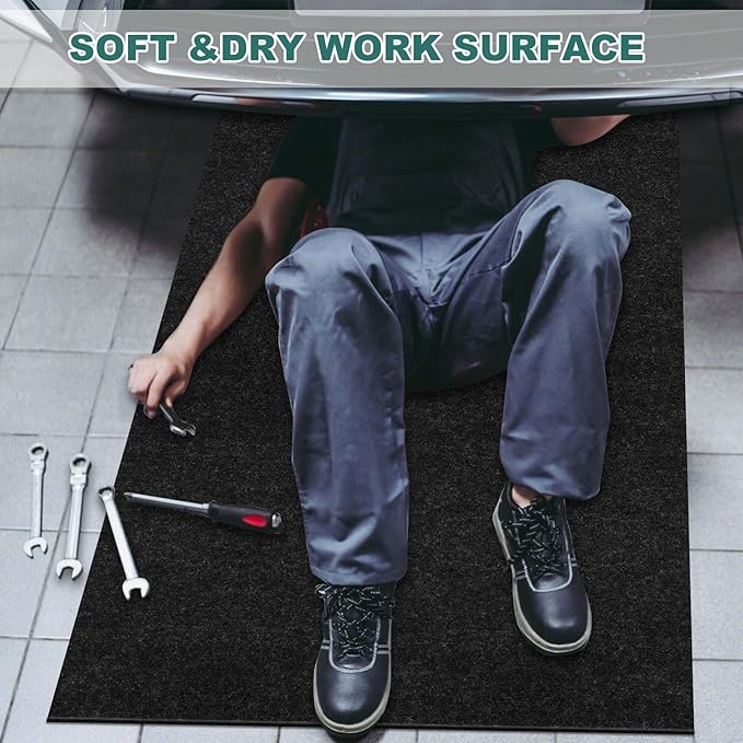 60" x 72" Giant Oil Drip Mat for Garage Driveway, Reusable Rubber Floor Oil - Image 2