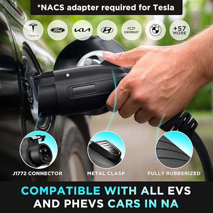 EVIQO EV Charger Level 2-48 Amp Level 2 EV Charger Hardwired, 240V Electric - Image 7