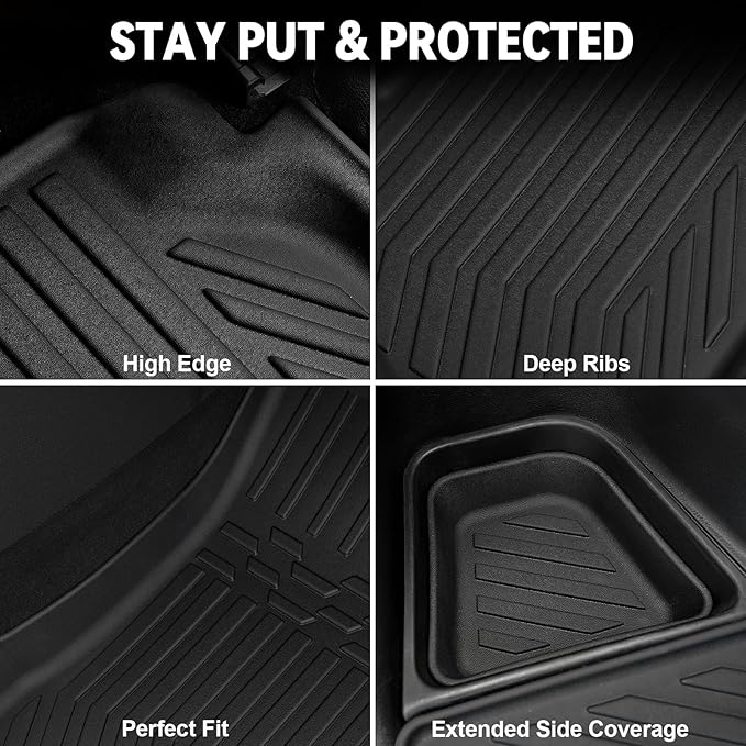Floor Mats Set for 2017-2025 Jeep Compass Accessories, Full Coverage All - Image 6