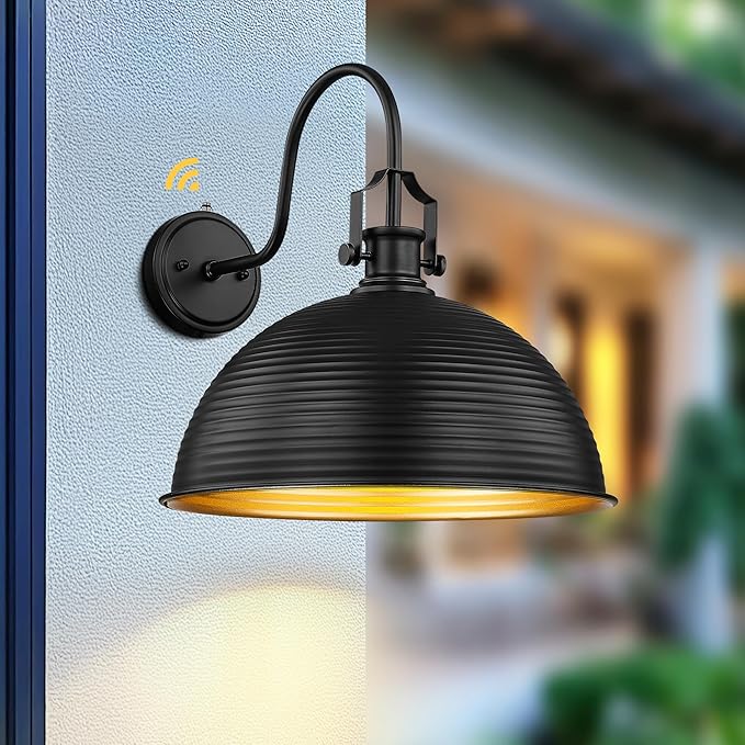 kudos Porch Light Motion Sensor 15.5" Large Outdoor Gooseneck Barn Light - Image 2