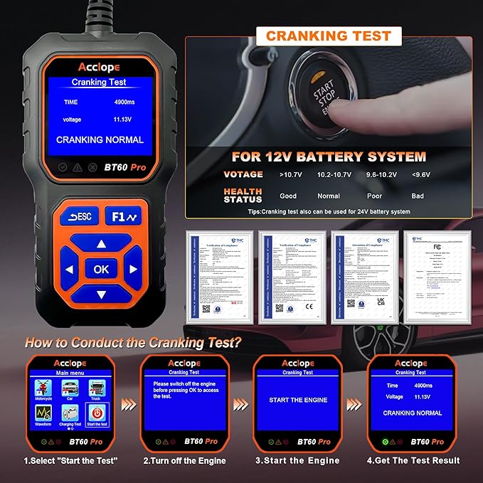 BT60 Pro Acclope Car Battery Tester - Image 8