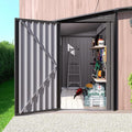 4 x 9 FT Metal Outdoor Storage Shed w/Clear Window, Lean to Storage Sheds by Unknown