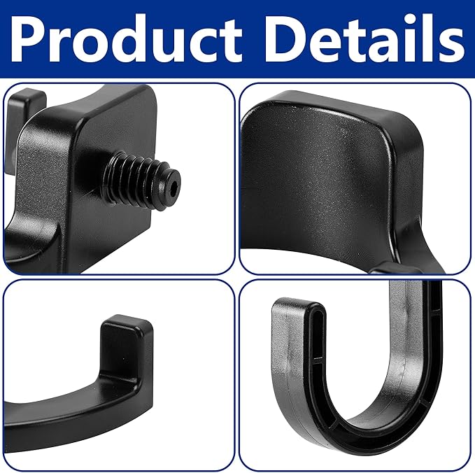 6 Pcs ABS Storage Shed Tool Hooks, Shed Tool Hangers Include J-Shape, U-Shape - Image 3