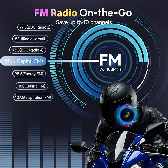 Motorcycle Helmet Headset, Moman RS-H4P Motorbike Headphone - Image 9